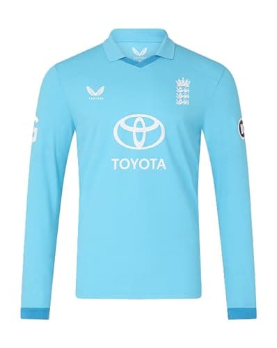 Image of England Cricket Men's ODI Replica Short Sleeve Shirt, Blue Attoll, 3XL