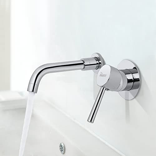 Image of PHASAT Wall Mounted Basin Mixer Taps Brass Basin Tap with 360 Degrees Rotating Spout PTBB06C