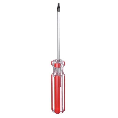 Image of sourcing map Magnetic Torx Screwdriver 4x78mm Rod T10 Steel Star 6 Point Head Screw Driver with Non-Slip Handle for Appliances Repair Improvement, Red