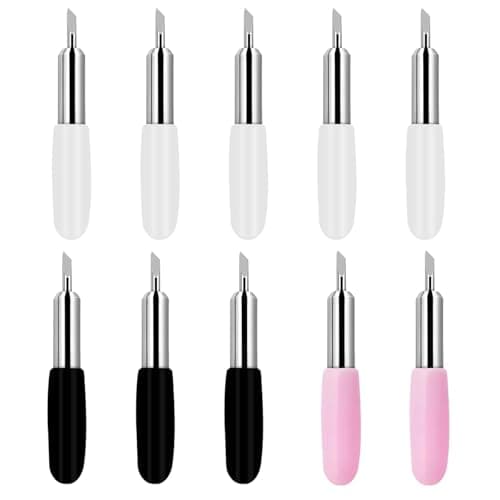 Image of 10pcs Replacement Cutting Blades Compatible with Cricut Joy & Joy Xtra Accessories, Fine Point 45° Deep Cut 60° Shallow 30° Craft Knife Blades for Vinyl Paper Card DIY