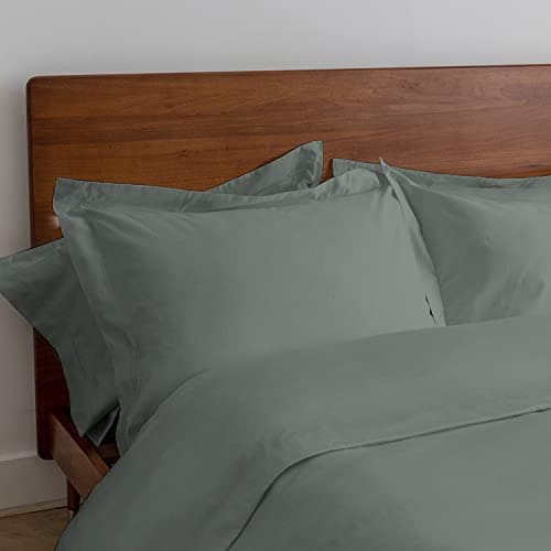 Image of Nisaki Sateen Cotton Standard Dark Grey Pillow Cases Set Of 2, 100% Long Staple Cotton Pillow Cases 2 Pack, Luxurious Pillow Covers, Smooth Sateen Pillowcases (100% Dark Grey Oxford Pillowcase Pair)