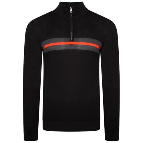 Image of Dare 2b Elite Mens Unite Us Quarter Zip Knitted Sweater, High Neck Fitted Jumper Pullover - Perfect Midlayer for Outdoors, Walking, Hiking & Camping