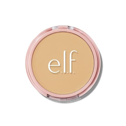 Image of e.l.f. Halo Glow Powder Filter, Pressed Finishing Powder, Buildable Coverage, Crease-Resistant, Blurs the Appearance of Pores, With Velour Puff and Mirror, Vegan & Cruelty-Free, Light Warm