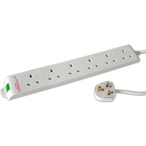 Image of Tacima 6 Way Surge Protection Mains Extension Lead 2M Brand