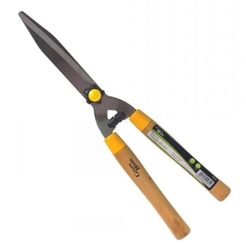 Image of Garden Mile 8" Inch Wooden Garden Shears for Grass Hedges Shrubs Heavy Duty Carbon Steel Hedge Shears Garden Tools for Gardening Comfort Grip Loppers Durable and Long Lasting Gardening Tools