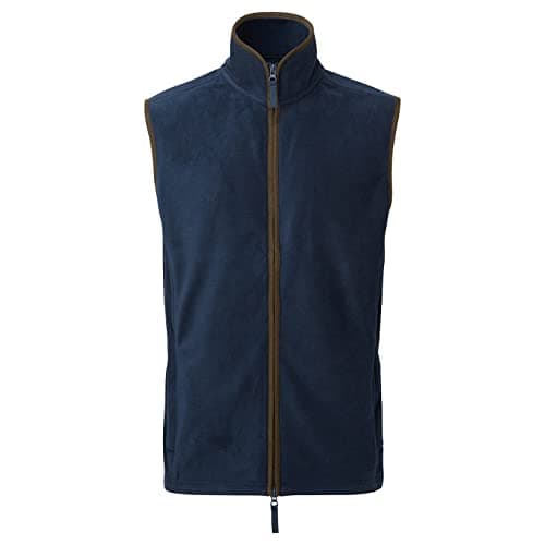 Image of Premier Mens Artisan Fleece Gilet (3XL) (Navy/Brown)