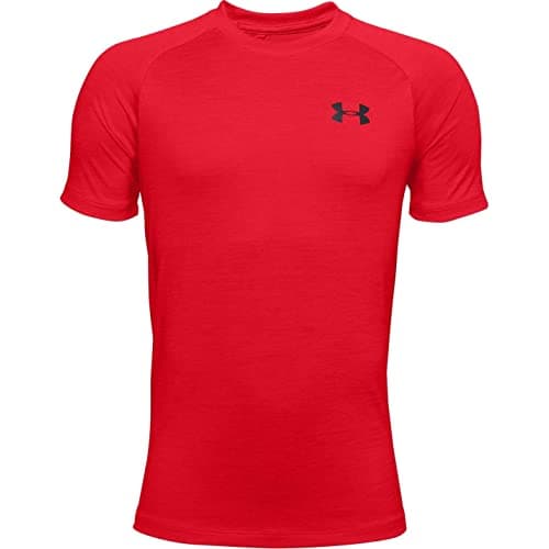 Image of Under Armour Kids Tech 2.0 Top Junior Red/Black 7-8 (S)