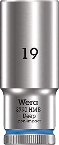 Image of Wera 05004541001 8790 HMB Deep Socket, Blue, 19.0 mm