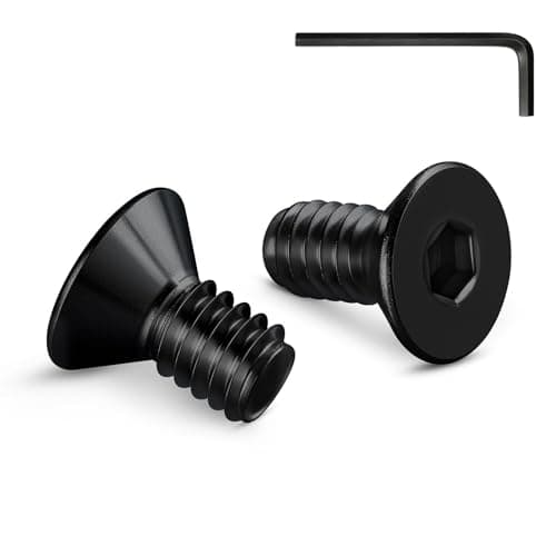 Image of Wavanta 20Pcs M3 Bolts, M3 X 6mm Black Countersunk Bolts Screws, Flat Head Hex Socket Cap Screws, 304 Stainless Steel, Full Thread, with Hex Spanner