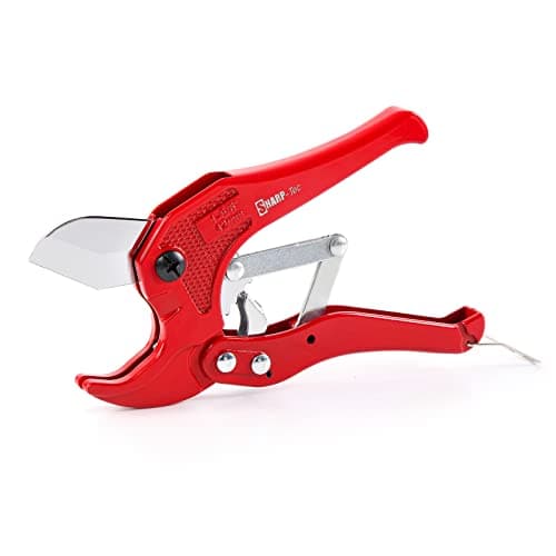 Image of Sharp-tec Plastic Pipe Cutter 3-42mm, Heavy Duty Ratchet PVC Pipe Cutting Tool, for Cutting 42mm OD PEX, PVC and PPR Plastic Hoses, Tube Cutter Slice for Plumber Maintenance Workers