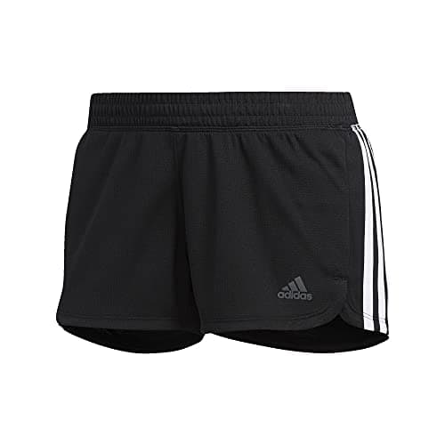 Image of adidas Women's Pacer 3-Stripes Knit Shorts, Black/White, XS