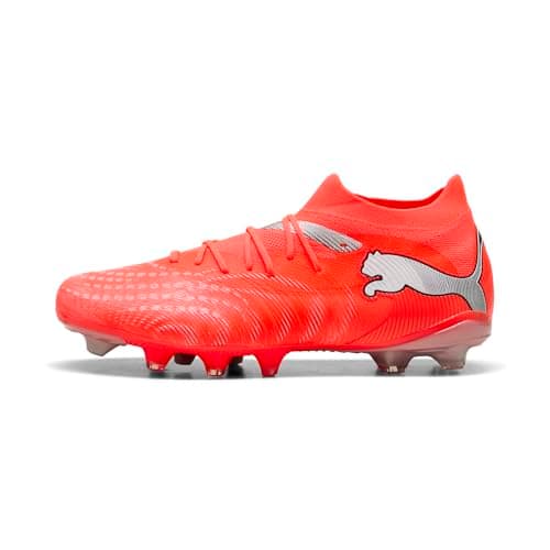 Image of PUMA Unisex Future 9 Match Firm Ground/Artifical Ground Football Boots, Glowing Red-PUMA White-PUMA Black-PUMA Silver, 5.5 UK