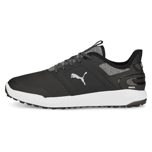 Image of PUMA Golf Mens Ignite Elevate Golf Shoes - Black/Silver - UK 9.5