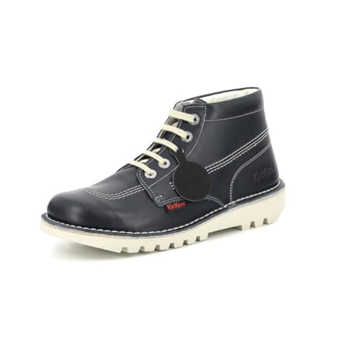 Image of Kickers Men's Kick Hi Classic Ankle Boots | Extra Comfortable | Added Durability | Premium Quality, Blue, 6.5 UK