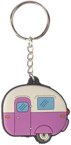Image of Puckator Home is Where You Park It Caravan PVC Key Cover Keyring - Mothers Day Gifts Key Ring Keyrings Tags - Cool Keyrings Hoop Clip Fobs Funny Cute Car Men's Accessories Stuff For Men Women Trinket