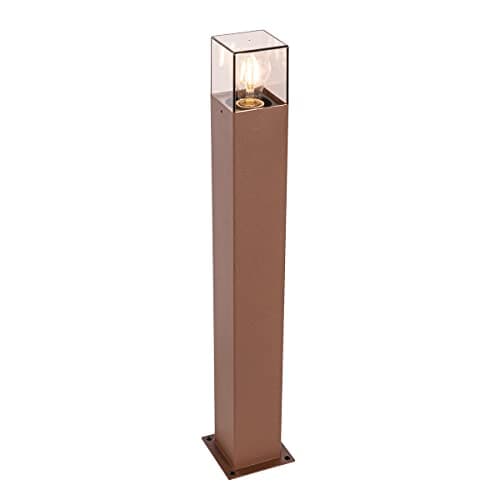 Image of Qazqa - Industrial Standing Outdoor Pole I Bollard I Post lamp 70 cm Rust Brown IP44 - Denmark Garden- - Industrial - Suitable for LED E27 | 1 Light - Aluminium Bollard Light - Suitable for