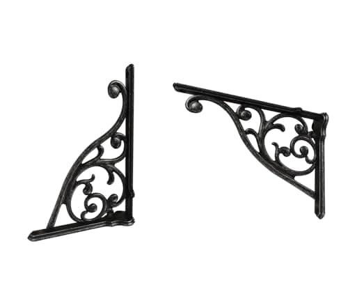 Image of Heavy Duty Solid Stand,10 Inch 4 Pack Iron Gray,Right Angle Wall Panel Support Bracket,Decorative Shelf Bracket,Heavy Duty Vintage,Wall Mount Support DIY - Shelf Hardware Included