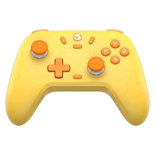 Image of GameSir Nova Lite Wireless Controller – 2.4G & Bluetooth Gamepad for Windows PC, iPhone, Android, Switch & Steam Deck – Hall Effect Triggers, Turbo Function, Rumble Vibration (Yellow)
