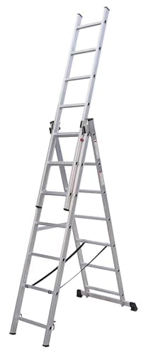 Image of Sealey ACL307 Aluminium Extension Combination Ladder 3x7 EN 131