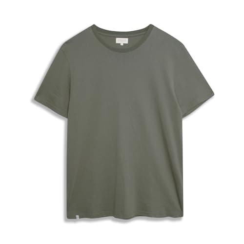Image of Mens Everyday Crew Tee T-Shirt | Short Sleeve Crewneck | 30% Hemp 70% Organic Cotton Sustainable Clothing - Olive Large