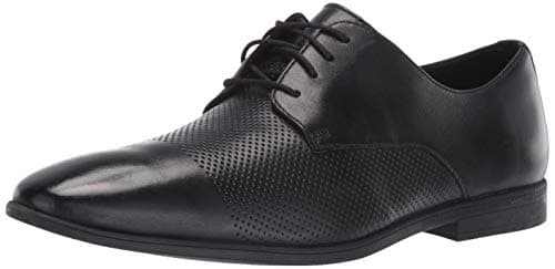 Image of Clarks Mens Bampton Cap, Black Leather, 8