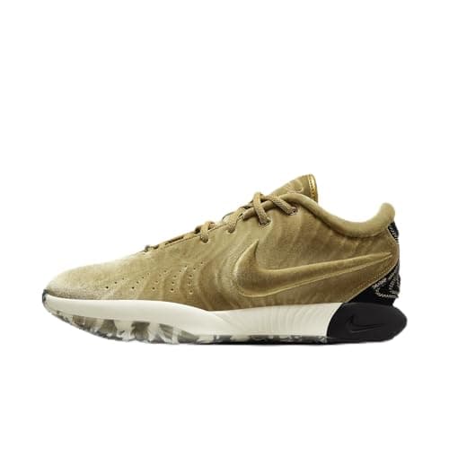 Image of Nike Lebron XXI Basketball Shoes (FZ7883-700, Metallic Gold/Coconut Milk/Aquamarine/Black), Metallic Gold/Coconut Milk/Aquamarine/Black, 9 UK