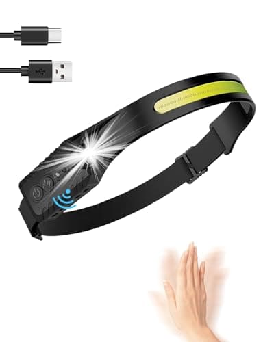 Image of Victoper LED Lumilight Head Torch 7 Lighting Modes IPX4 Running Head Torch, 230 Degree Wide Beam Adjustable Sensor Headlamp Gift for Dad Lumi Li GHT Led Headband
