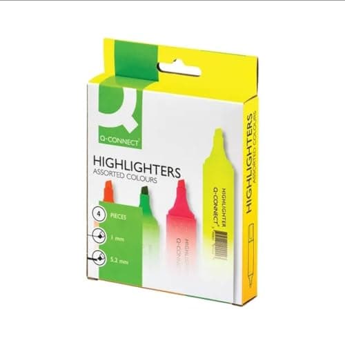 Image of Highlighter Set of 4 Assorted Q-CONNECT KF01116