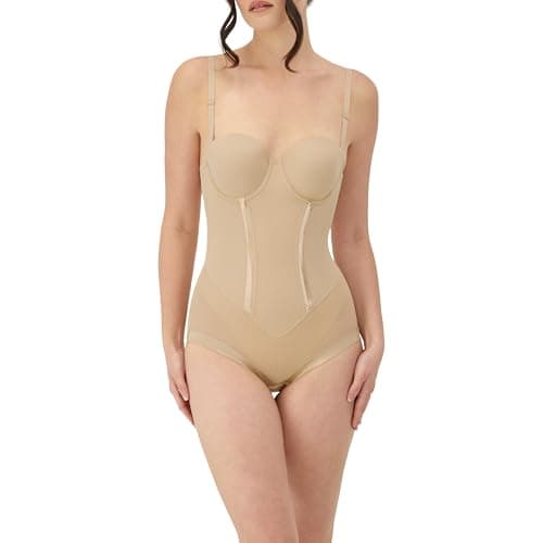 Image of Flexees Maidenform Women's Shapewear Body Briefer, Beige, 34B