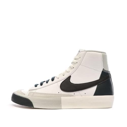 Image of Nike Boys' White/Blue Sneakers Blazer Mid '77, white, 3 UK