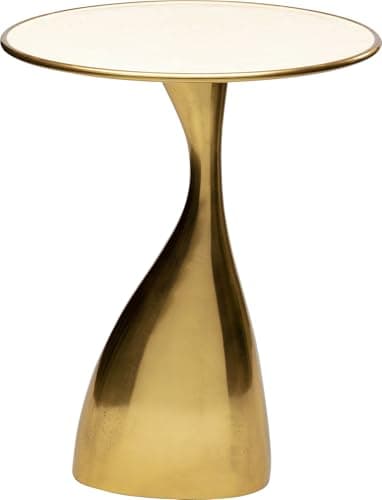 Image of KARE Design Side Table Spacey, Gold, 36 cm Diameter, Accent Table, Load Capacity 20 kg, Round, Glamour, Aluminium, Modern, Timeless, Minimalist, Industrial, Living Room