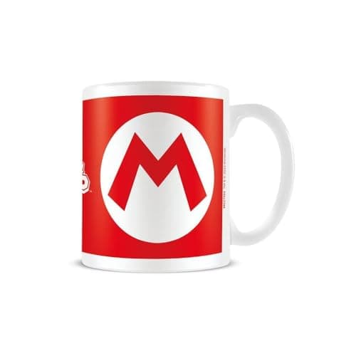 Image of Super Mario Mario Initial Mug (One Size) (Red/White)