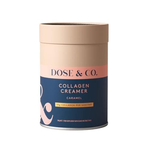 Image of Dose & Co Caramel Collagen Creamer – 340g | Bovine Collagen Peptides (Peptiplus®) | 13g Protein per Serving | Skin Hair & Nails | Smooth Coffee Creamer | Halal, Gluten-Free, Non-GMO