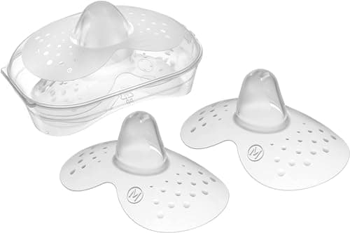 Image of MAM Nipple Shield | Medium | 2 Pack | Comes in Sterilisable Travel Case | SkinSoft Silicone Familiar for Baby | Protects and Supports Breastfeeding
