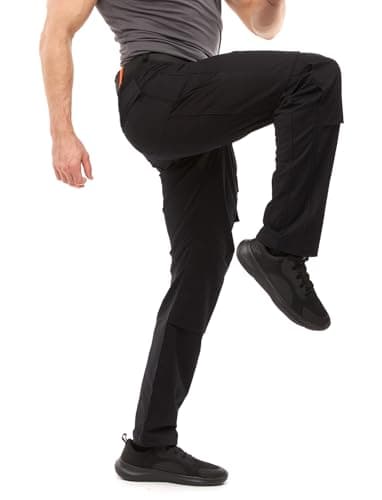 Image of strongAnt Berlin Pro Work Trousers Fully Stretch Men's Trousers Black White Grey, Black / strong cotton stretch, 42