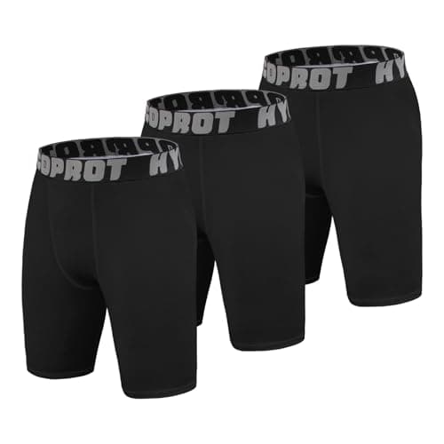 Image of HYCOPROT Youth Boys' Compression Shorts Breathable Performance Kids Leggings Athletic Base Layers Childrens Sports Underwear for Basketball Football
