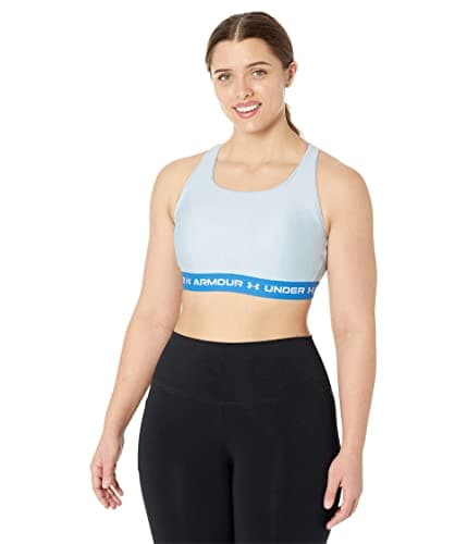 Image of Under Armour Womens Medium Support Crossback Bra Blue XS