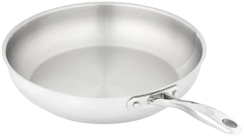 Image of Stellar Profile Stainless Steel Uncoated Frying Pan -28 cm, Durable Frying Pan for Everyday Cooking, Induction Ready, Oven & Dishwasher Safe