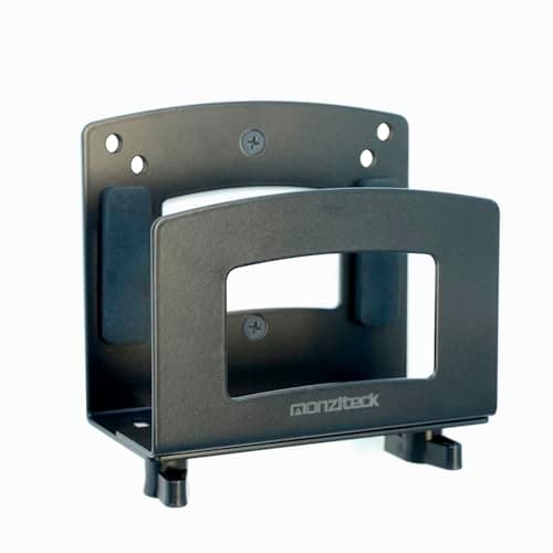 Image of Monzlteck Adjustable Small Device Wall Mount Or VESA Mount Behind The Monitor |Design for Streaming Media Player, Switch, WII,Cable Boxes, Modems,Router,Power,Mini pc,mac Mini,OptiPlex MFF and More