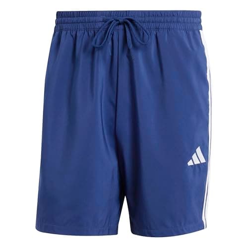Image of adidas Men's Essential Three Stripes Chelsea Short, Dark Blue/White, M