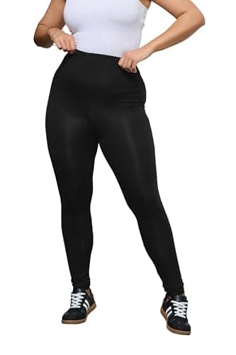 Image of Yours Curve Black Soft Touch Stretch Leggings - Women's - Plus Size Curve
