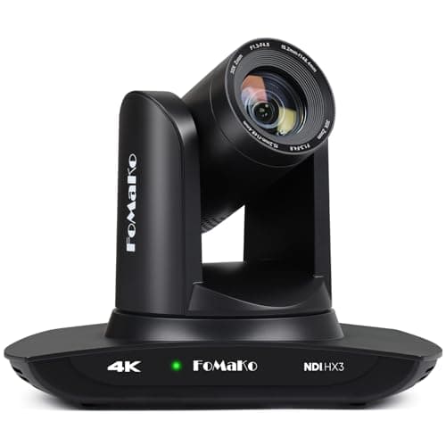 Image of FoMaKo 4K 30x Optical Zoom PTZ Camera with NDI 6 & NDI HX3, AI Auto-Tracking Gen 3, 3G-SDI/IP/USB3.0/HDMI – Professional Live Streaming Camera for Church, Worship, Education & Conference, K30NS