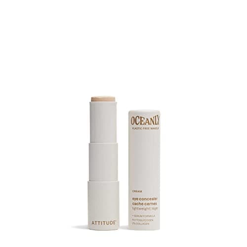 Image of ATTITUDE Oceanly Plastic-Free Light Coverage Under Eye Concealer Stick, Titanium Dioxide-Free, EWG Verified, Vegan Makeup, Cream, 5.7 grams