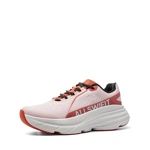 Image of ALLSWIFIT Women's Road Running Tennis Shoes Comfortable Walking Shoes Athletic Workout Gym Cross Trainer Sneakers,Size 8,Orange,AWUMRS2513