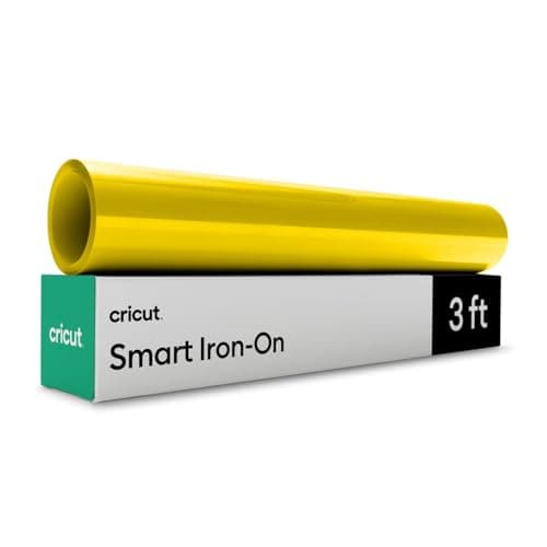 Image of Cricut Smart HTV Heat Transfer Vinyl | 0.9 m | Maize Yellow | Iron-On HTV Vinyl for Fabric, Ideal for Custom T-Shirts & DIY Projects