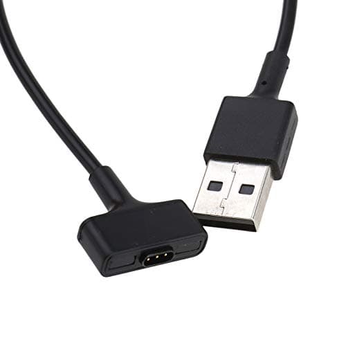 Image of YINETTECH Replacement USB Charger Charging Cable Cord (100cm) Compatible with Fitbit Ionic Smartwatch Black