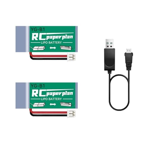 Image of HAWK'S WORK 2 Pcs 3.7V Lipo Battery, 150 mAh Rechargeable Lithium Polymer Battery for RC Plane Helicopter Drone All Models & Toys (PH1.25 Connector)