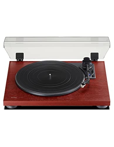 Image of Teac TN-180BT-A3 Turntable with Bluetooth output (belt drive, 33/45/78 rpm, integrated phono preamp, high-density MDF cabinet) Cherry/Red