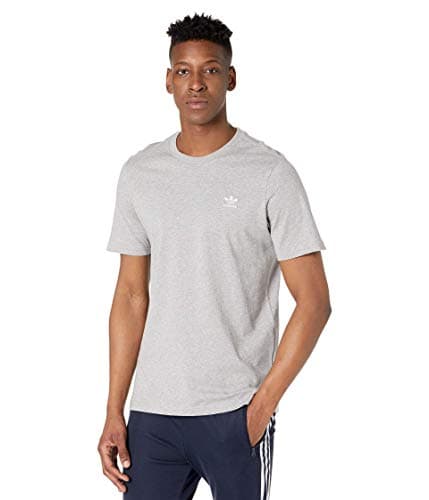 Image of Adidas Originals Men's Trefoil Essentials T-Shirt, Medium Grey Heather, Large