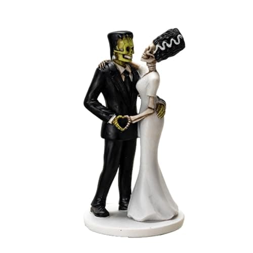 Image of Pacific Giftware Eternal Love Frankenstein and Bride Figurine Wedding or Anniversary Collectible Figurine Classic Monster Romance in Resin